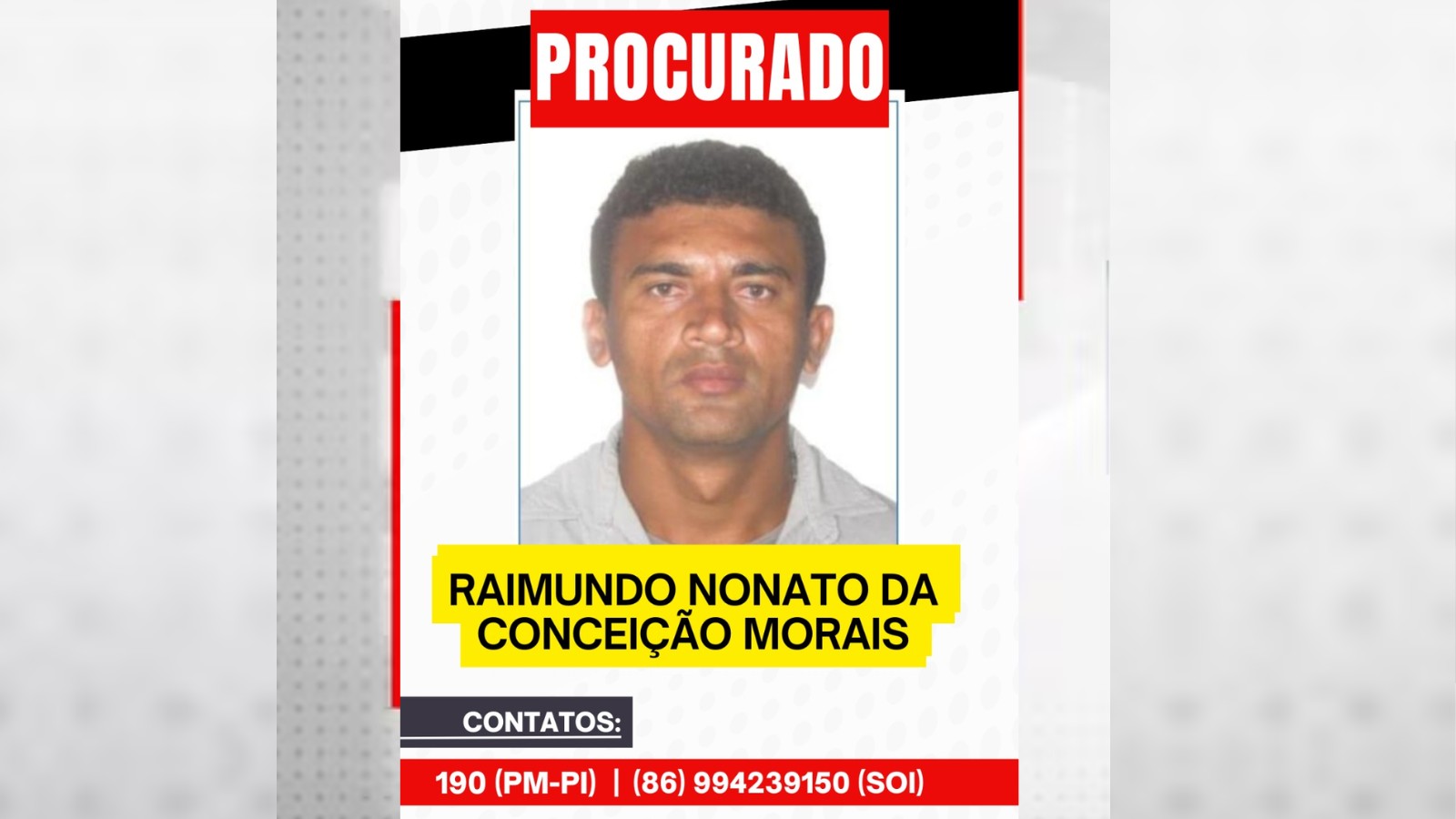SSP divulga foto de motorista envolvido em acidente que matou três pessoas em Teresina