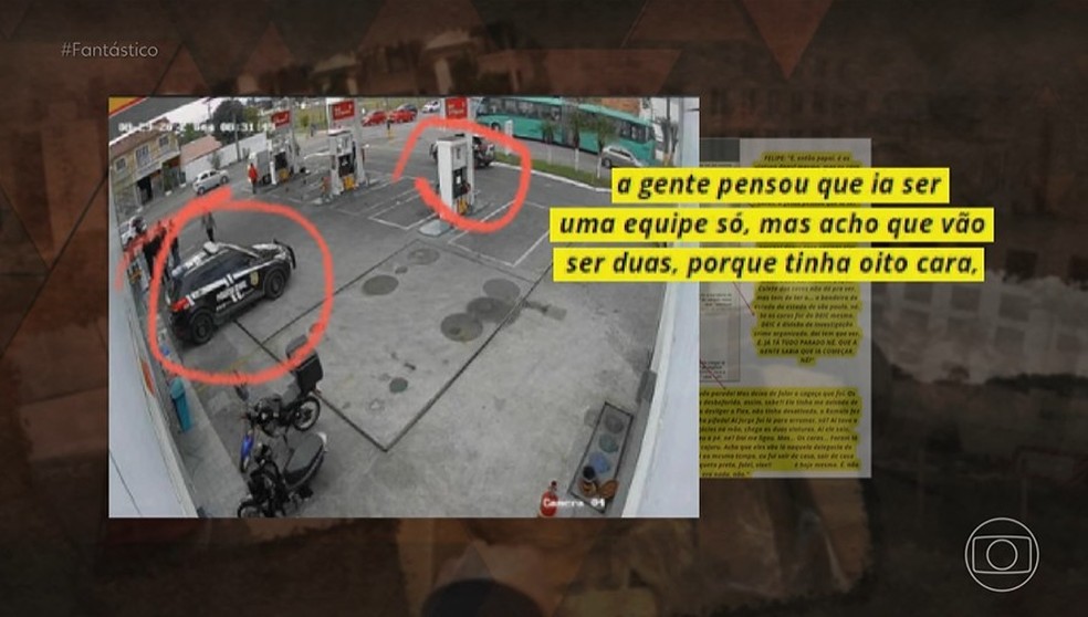 PCC na Faria Lima: mensagens mostram como criminosos fraudavam combustíveis e antecipavam fiscalizações — Foto: Reprodução/Fantástico