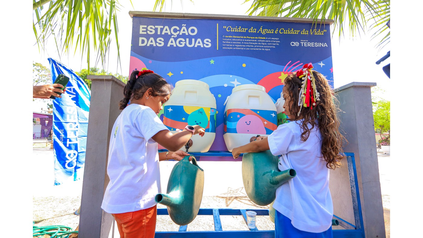 Águas de Teresina leva educação ambiental a crianças no Parque da Cidadania