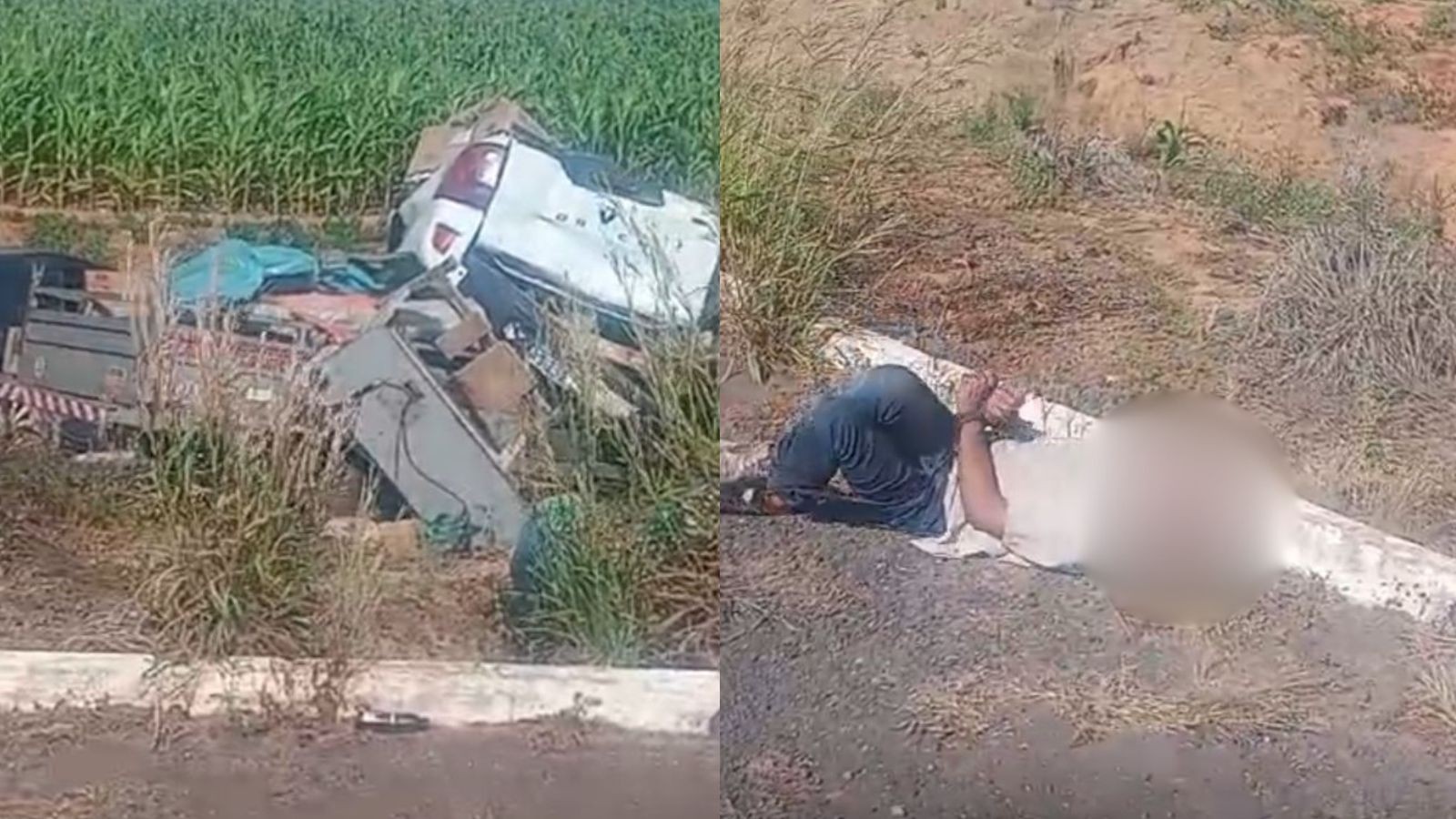 Homem pede carona, furta caminhonete e capota veículo durante fuga no Piauí, diz polícia