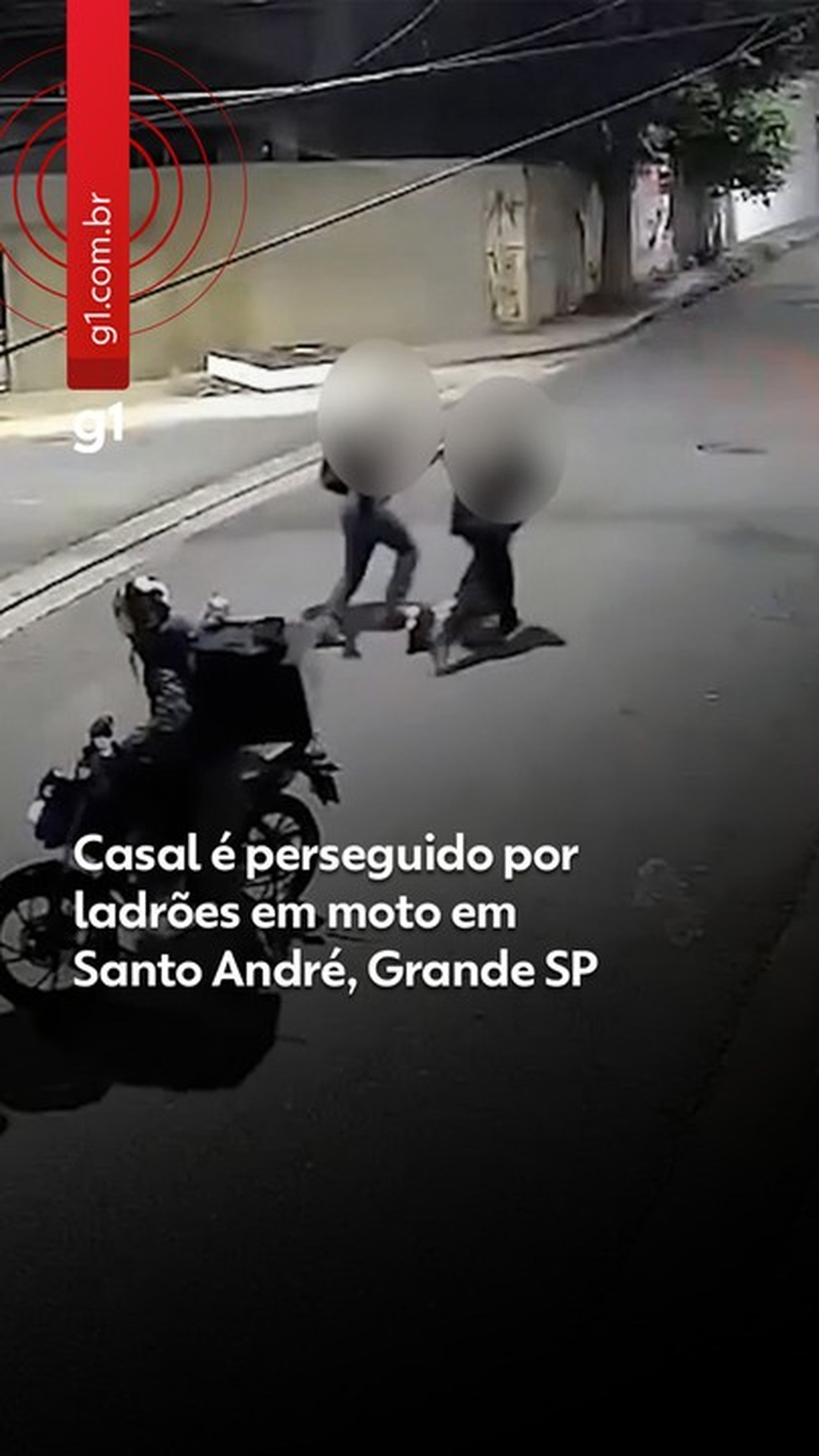 Casal é perseguido por assaltantes em motos e tem alianças roubadas em Santo André, na Grande SP