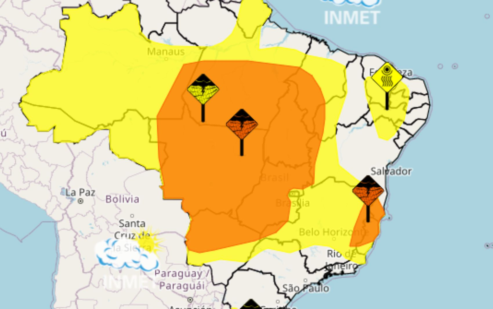 Goiás tem alerta de perigo para tempestade e ventania de até 70 km durante o Natal; veja cidades