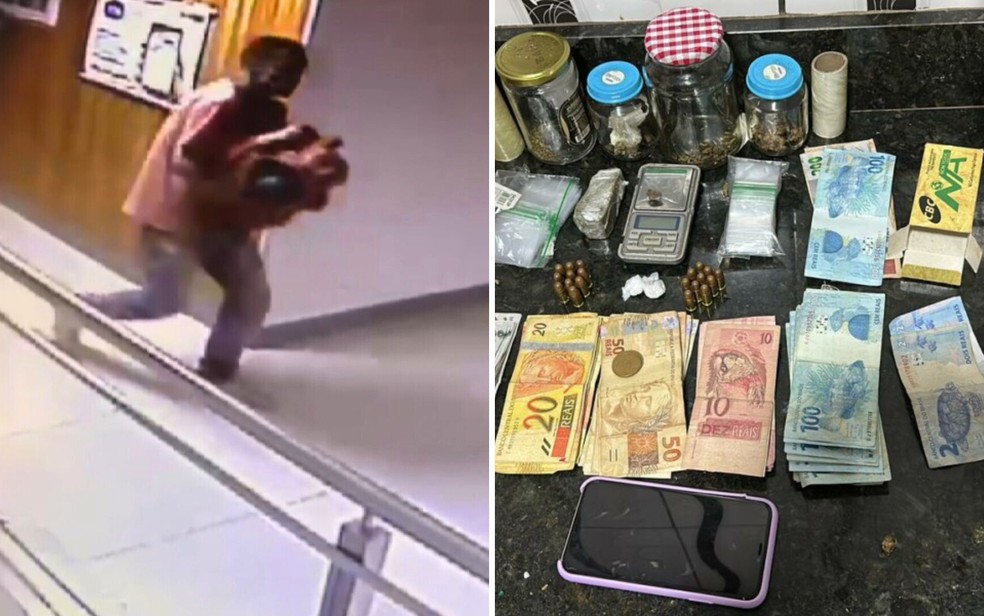 Suspeito de furtar 180 celulares de uma loja em um shopping está foragido em Goiás — Foto: Divulgação/Polícia Civil