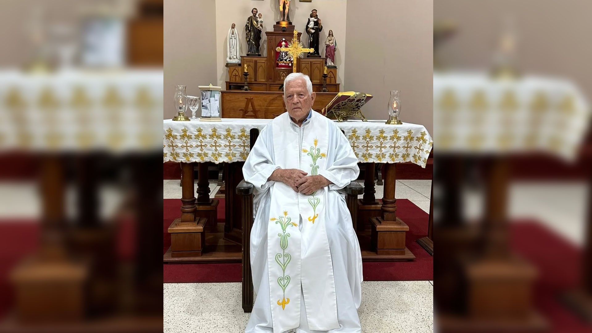 Morre aos 92 anos padre Fábio de Carvalho, da igreja matriz de Pirajuí 