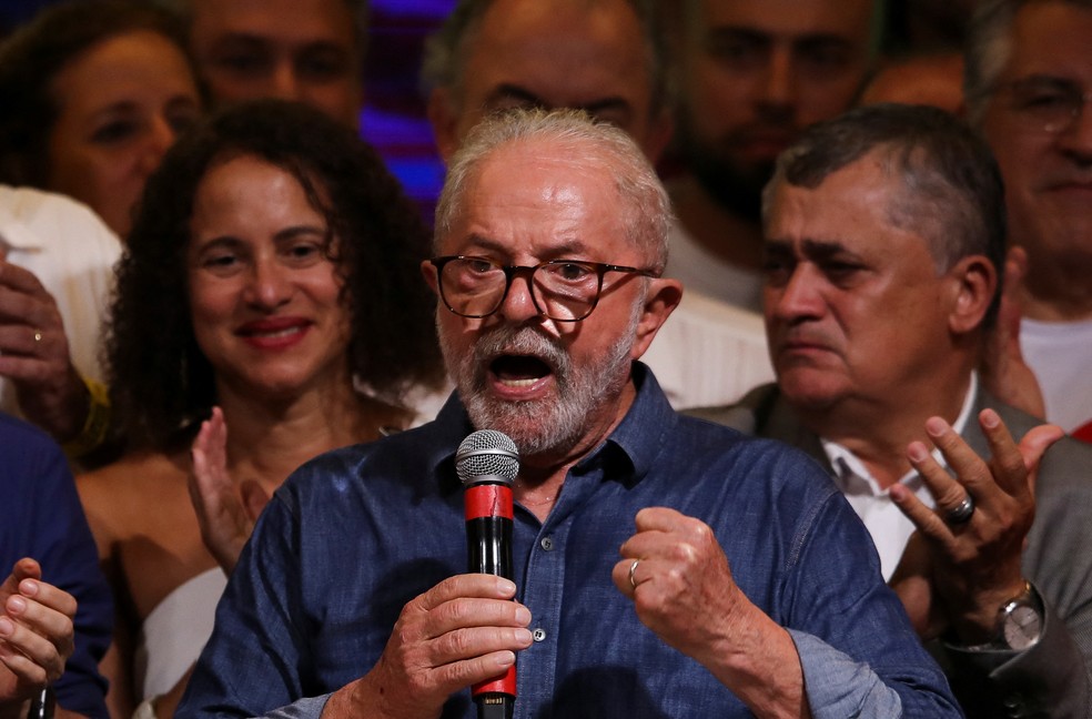 Discurso de Lula após vitória na eleição presidencial de 2022. — Foto: Reuters/Carla Carniel