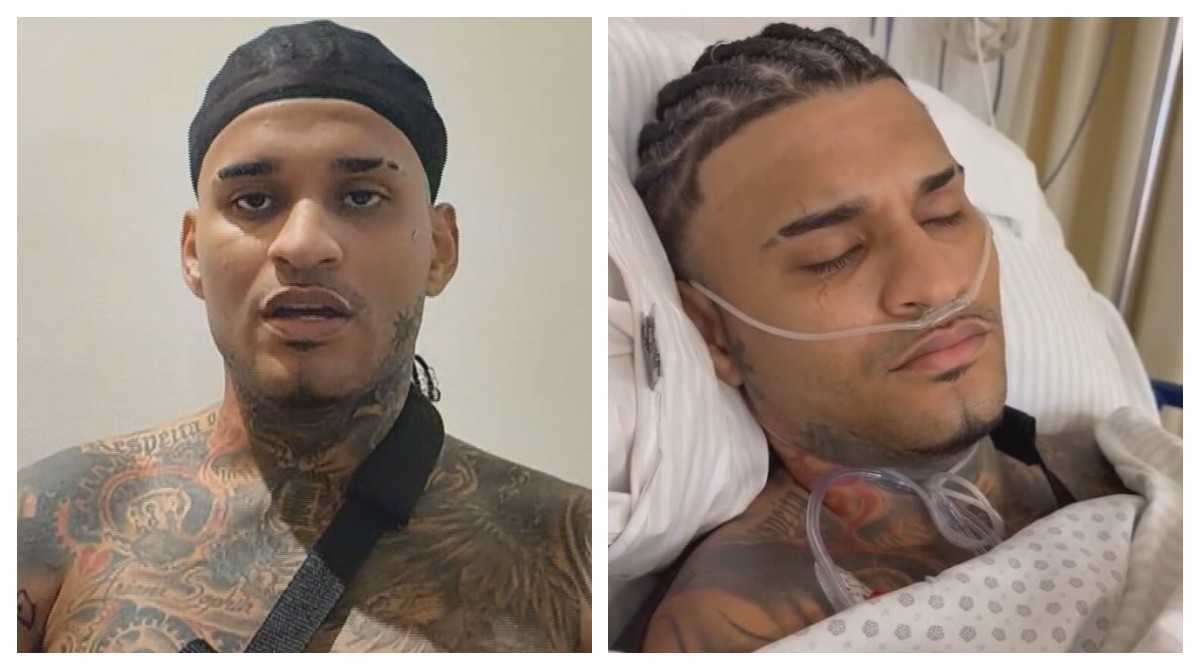 Vídeo mostra cantor Neiff logo após ser alvo de ataque a tiros em SP; 'ei do brega funk' passou por cirurgia e já foi liberado