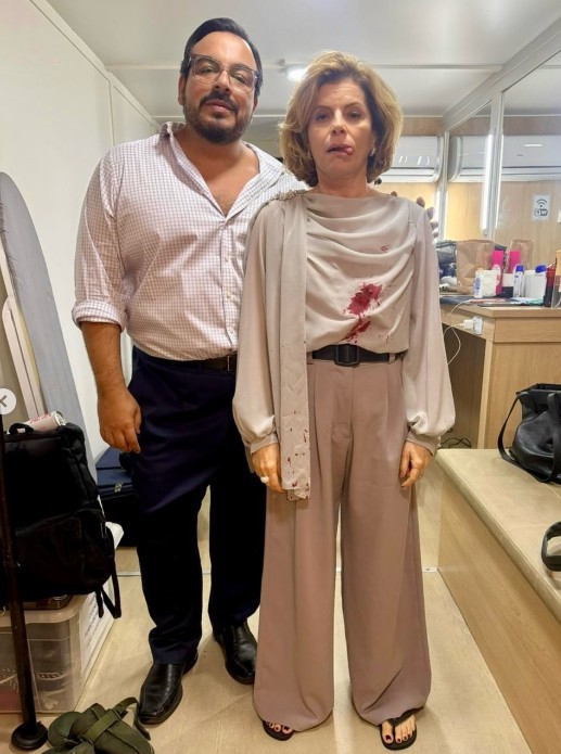 Débora Bloch posta bastidores do desfecho de Odete Roitman em 'Vale Tudo'