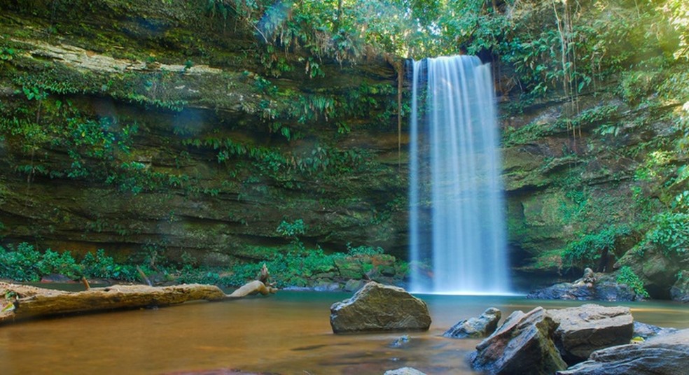 Cachoeira do Evilson, em Taquaruçu — Foto: Edu Fortes/Secom Palmas