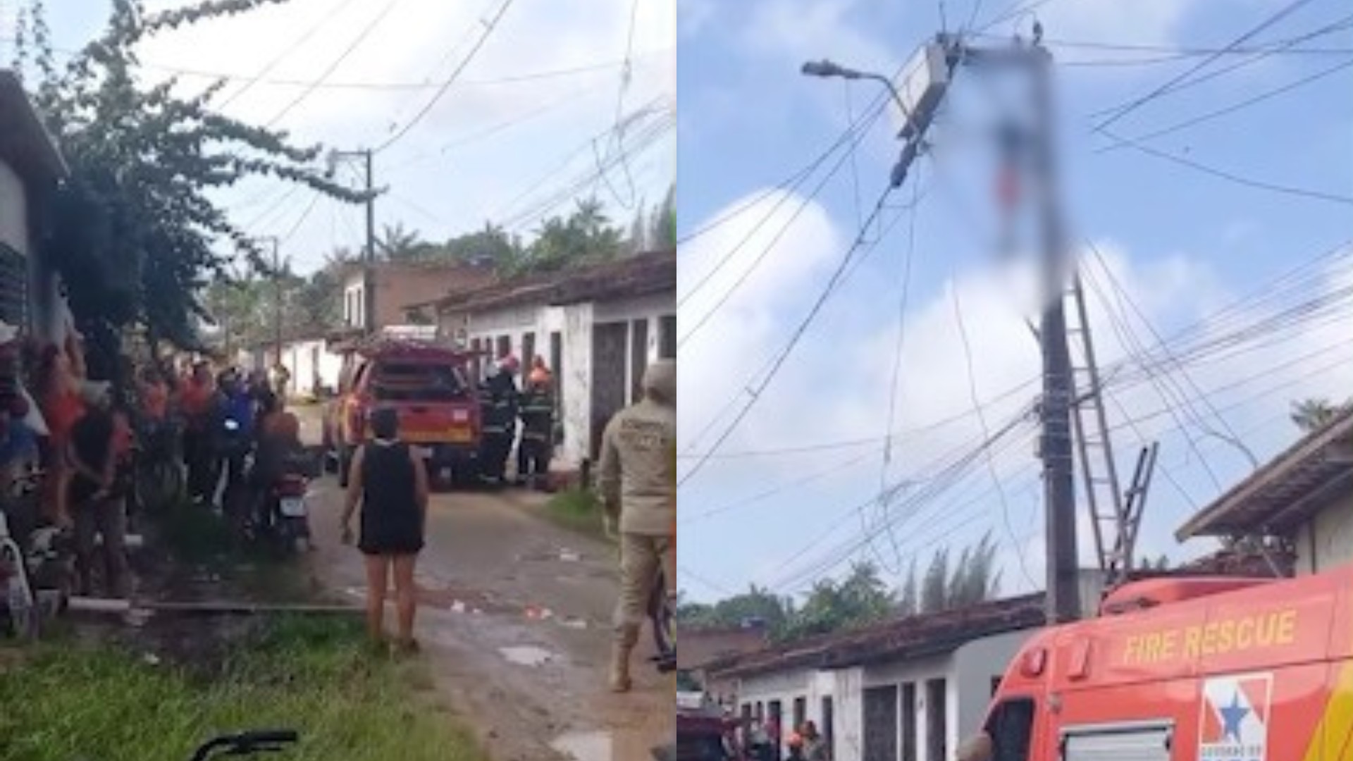 Homem morre após subir em poste e sofrer descarga elétrica em Ananindeua