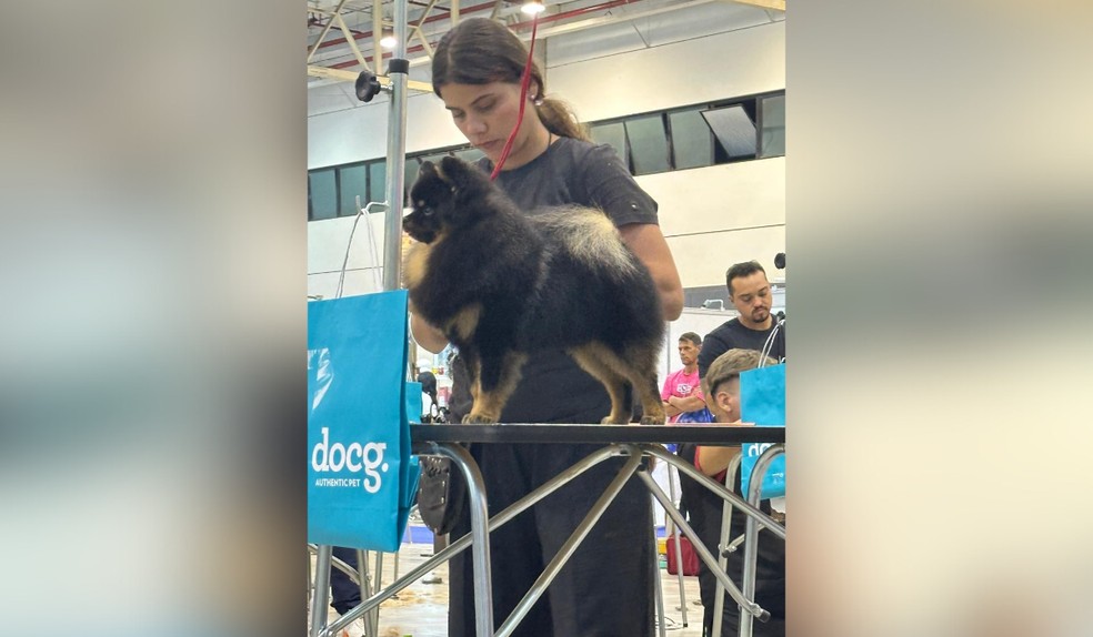 Bruna é responsável pela parte técnica do pet shop — Foto: Arquivo pessoal