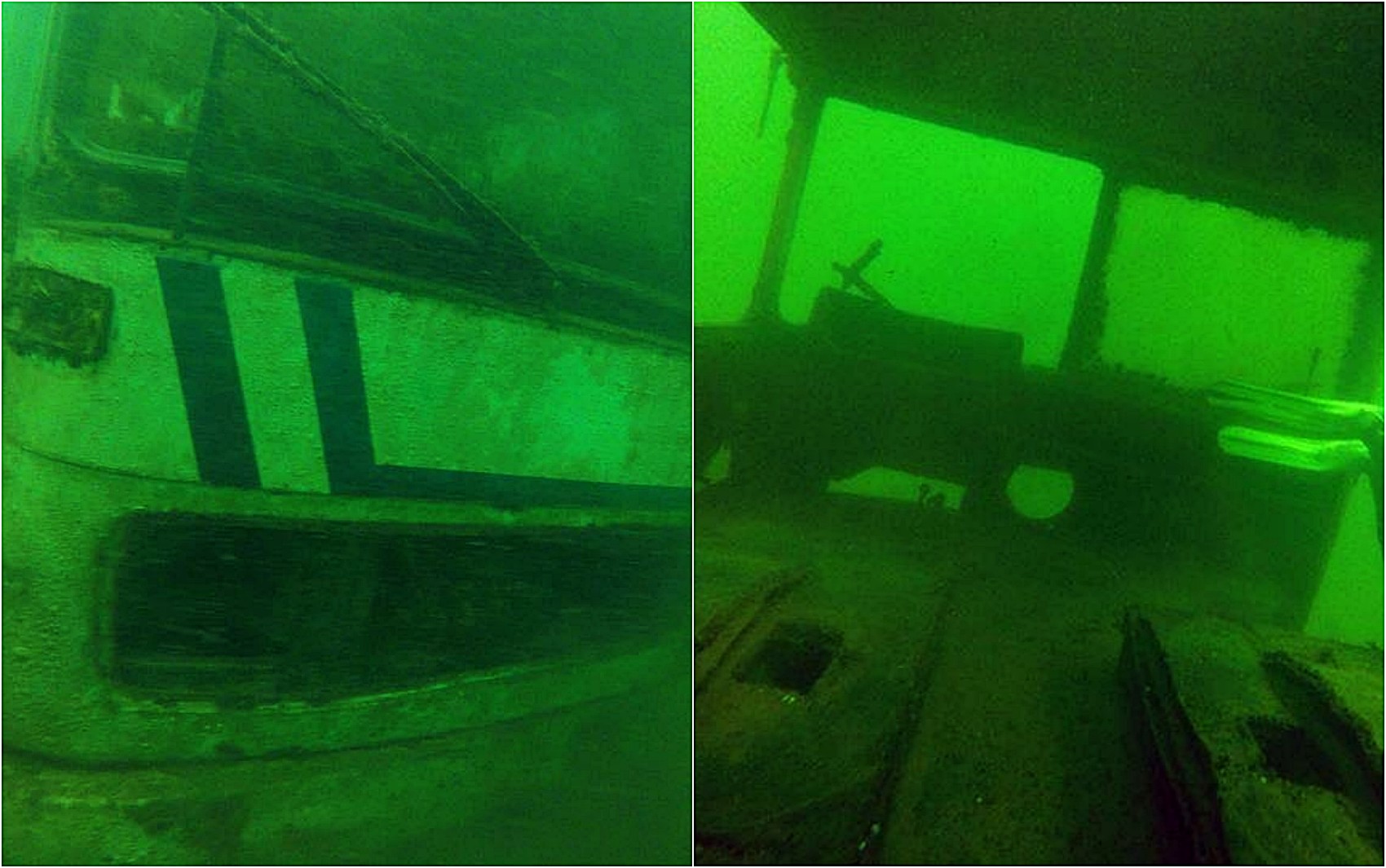 Um ônibus também foi encontrado submerso — Foto: Scubaminas Mergulho