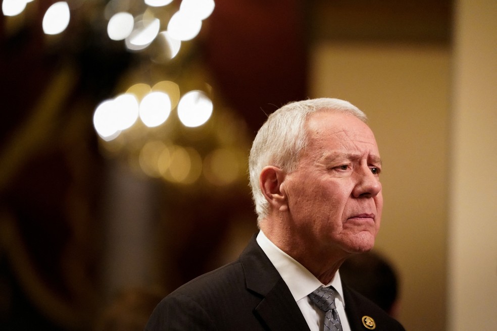 Alejandro Mayorkas, secretário de Segurança Doméstica dos Estados Unidos do governo de Joe Biden, em 6 de fevereiro de 2024. — Foto: REUTERS/Elizabeth Frantz