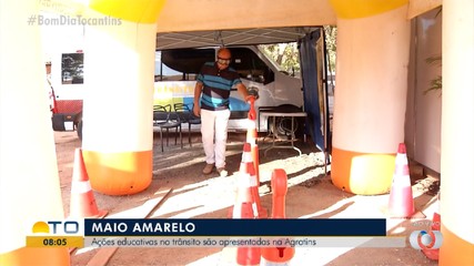 Ação educativa de trânsito na Agrotins simula sensação de dirigir alcoolizado