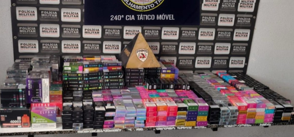Quase mil cigarros eletrônicos de origem ilícita são apreendidos em Divinópolis