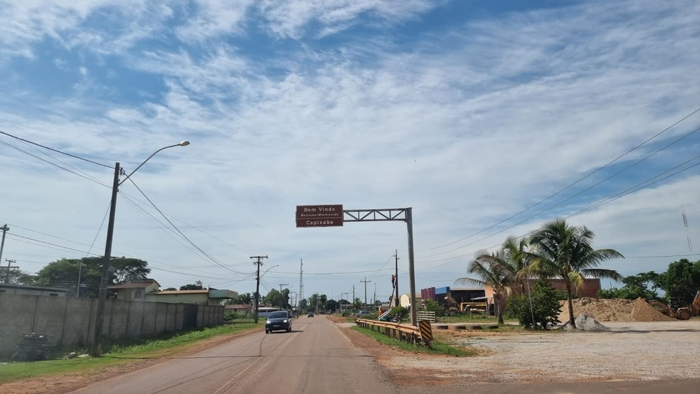 Entrada de Capixaba, interior do Acre — Foto: Paulo Roberto Parente/Arquivo pessoal 