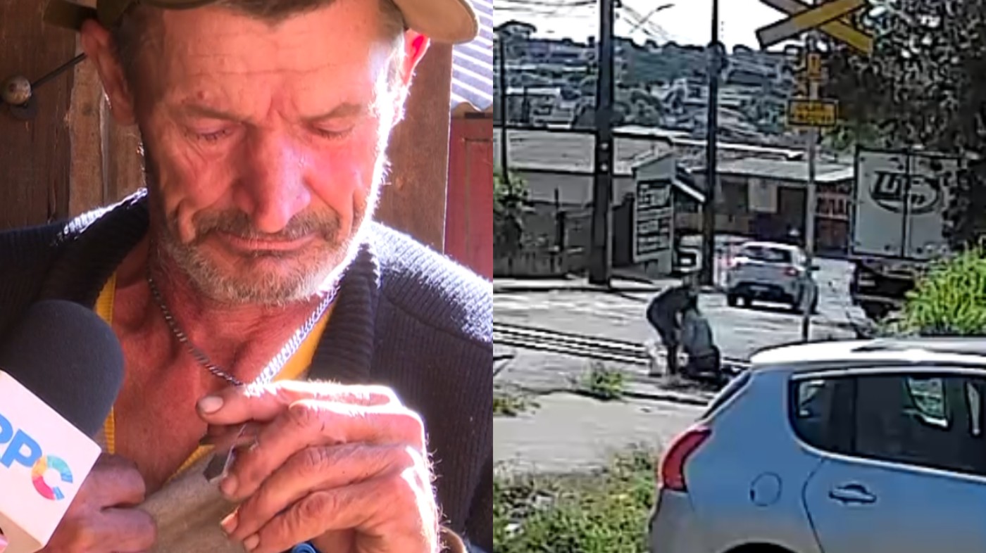 'Que Deus abençoe ela', diz homem salvo por motorista no Paraná segundos antes de trem passar