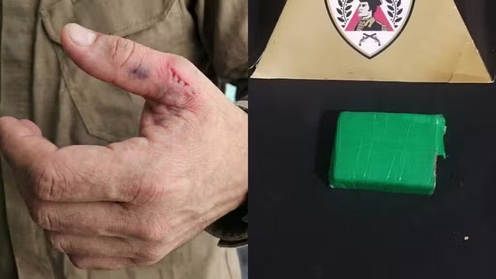 Mulher morde a mão de policial ao tentar impedir apreensão do filho por tráfico de drogas em MG 