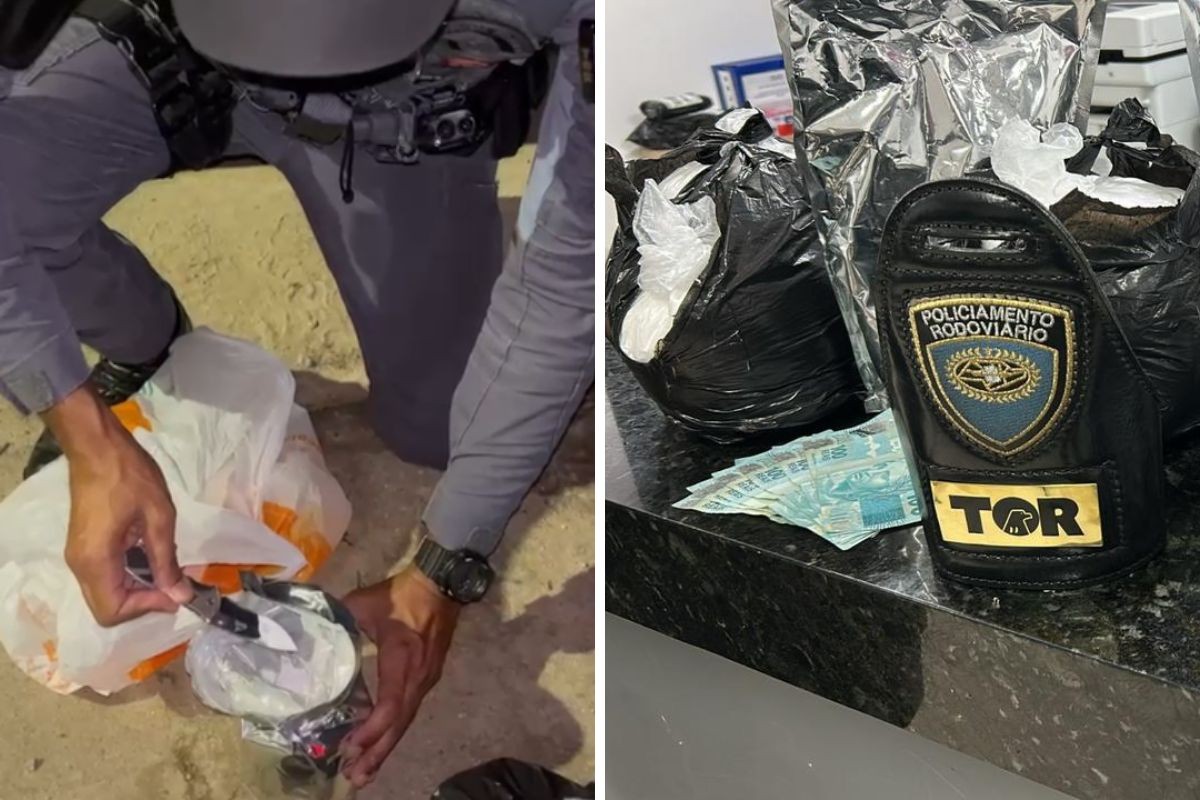 Motorista é preso com 8 kg de cocaína escondidos no assoalho de carro na Rodovia Oswaldo Cruz, em Ubatuba