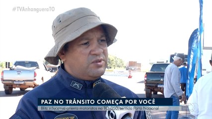 Blitz educativa orienta motoristas na TO-050, sentido Porto Nacional