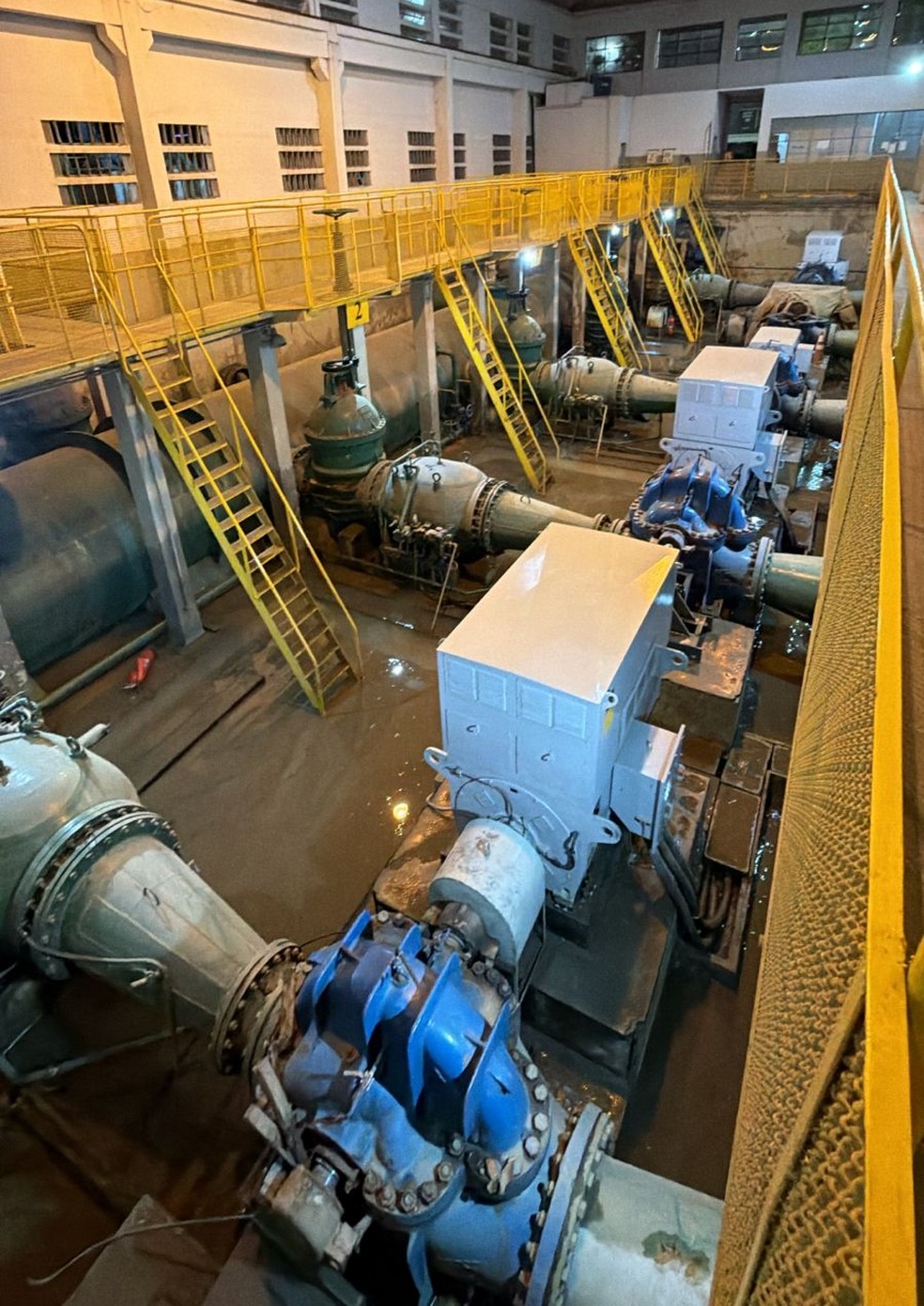 Estação de tratamento ficou alagada após vazamento — Foto: Divulgação