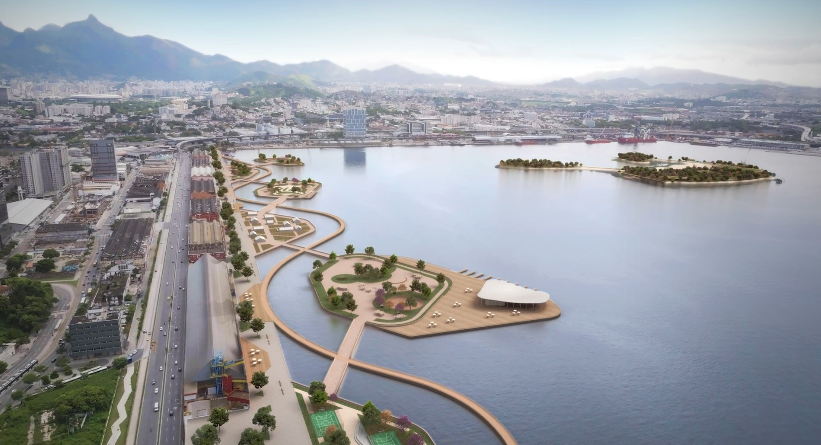 Rio negocia construção do Parque do Porto, nova área de lazer na Zona Portuária com ilhas artificiais na Baía de Guanabara