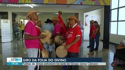 Giro da Folia do Divino visita a sede do Grupo Jaime Câmara, em Palmas