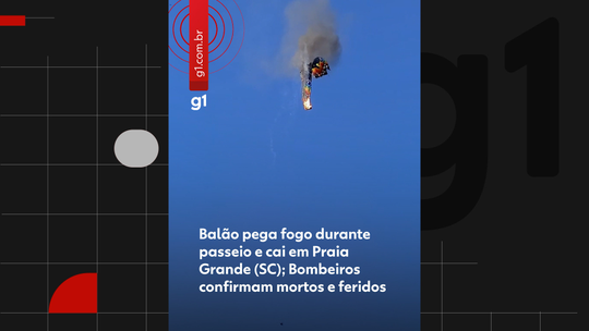 Balão pega fogo no ar em SC e queda deixa mortos e feridos