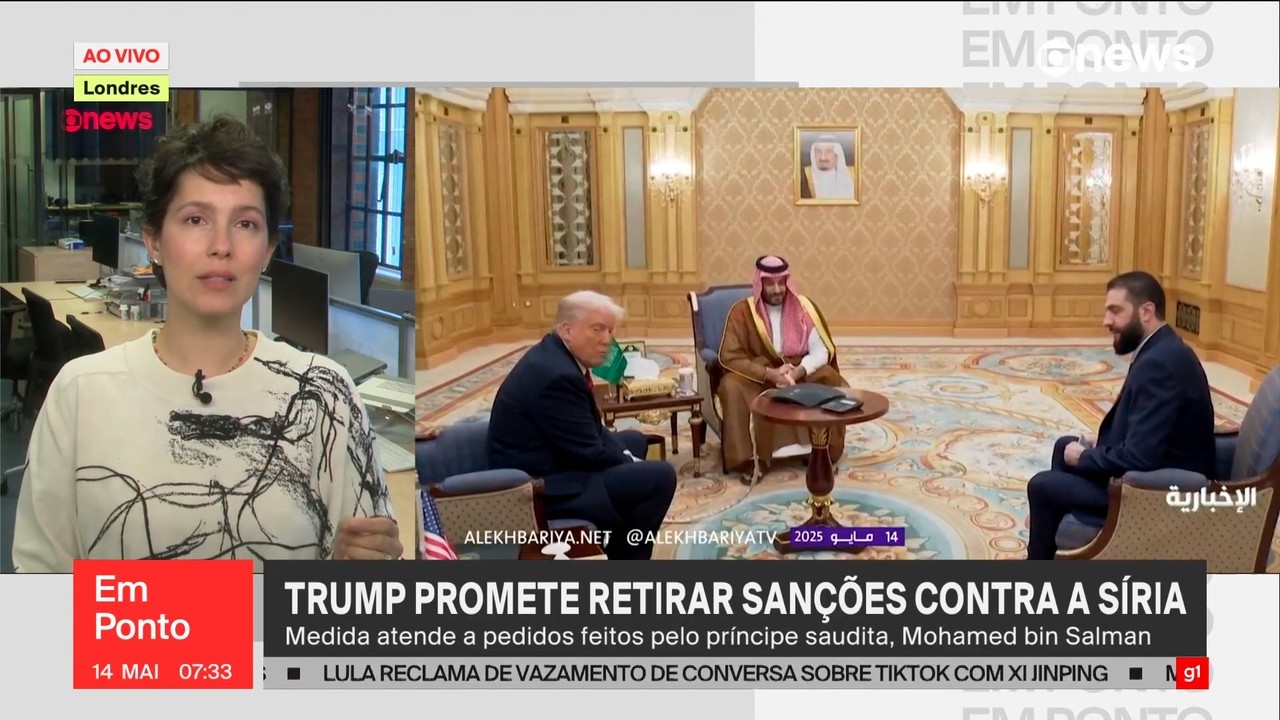 Trump se reúne com presidente sírio, que era buscado pelos EUA até ano passado