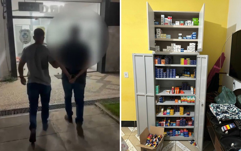 Homem é preso, em Goiânia, com abortivos proibidos no Brasil — Foto: Divulgação/Polícia Civil