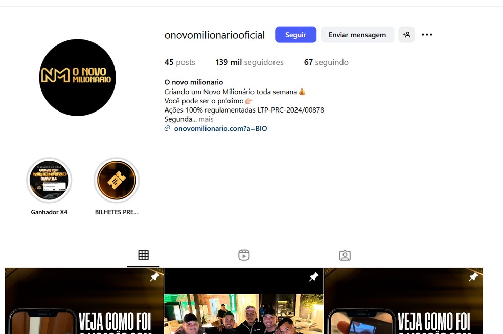 Empresa do influencer. — Foto: Reprodução