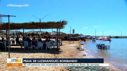 Temporada de praia em Luzimangues espera 10 mil pessoas por fim de semana