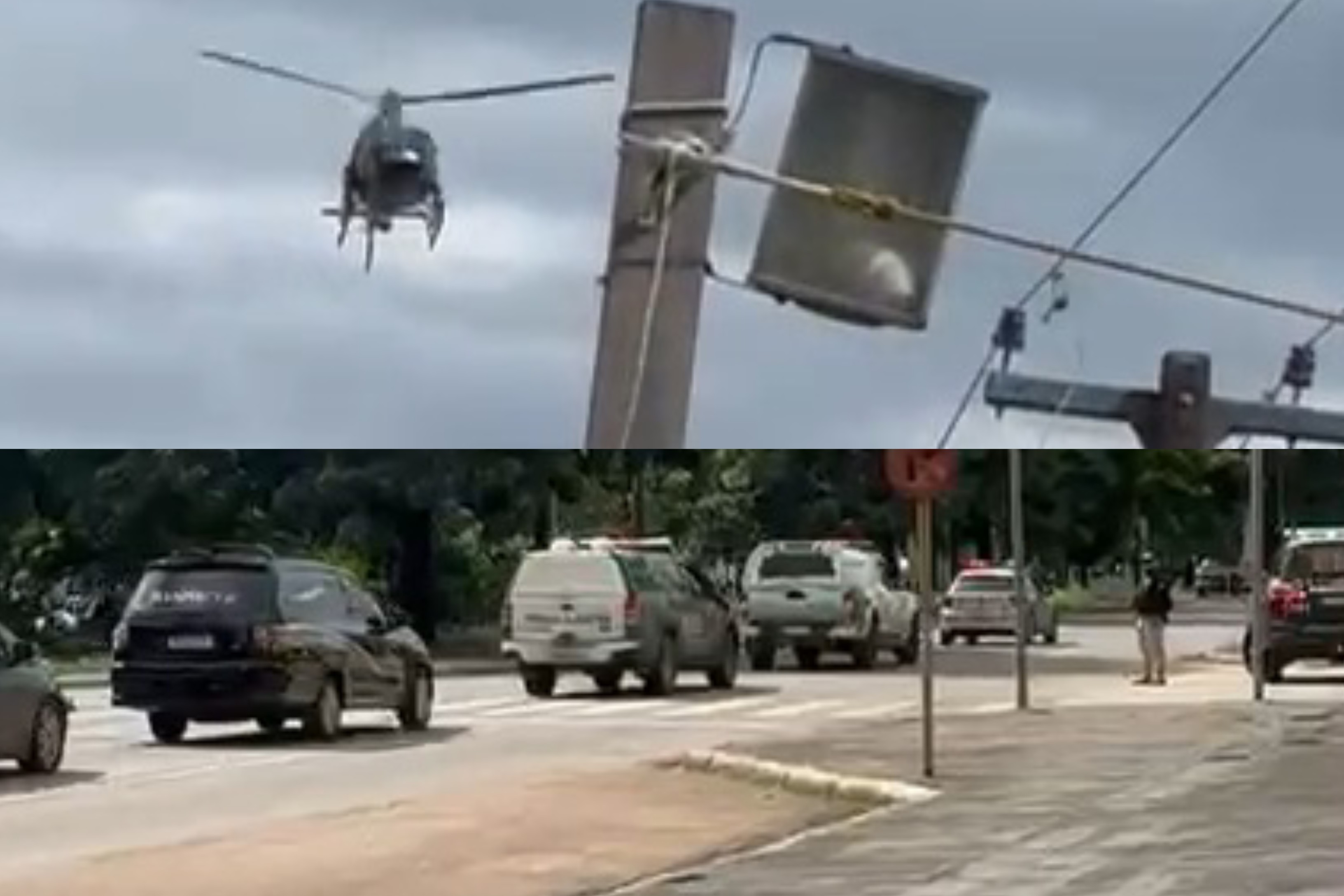 Viaturas e helicóptero acompanham cortejo em homenagem ao PM morto a tiros em Porto Velho