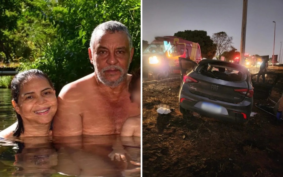 Hermenegildo Ribeiro, de 59 anos, e Lucilene Soares, de 60, voltavam de Trindade, quando aconteceu o acidente na GO-070 — Foto: Reprodução/Redes Sociais