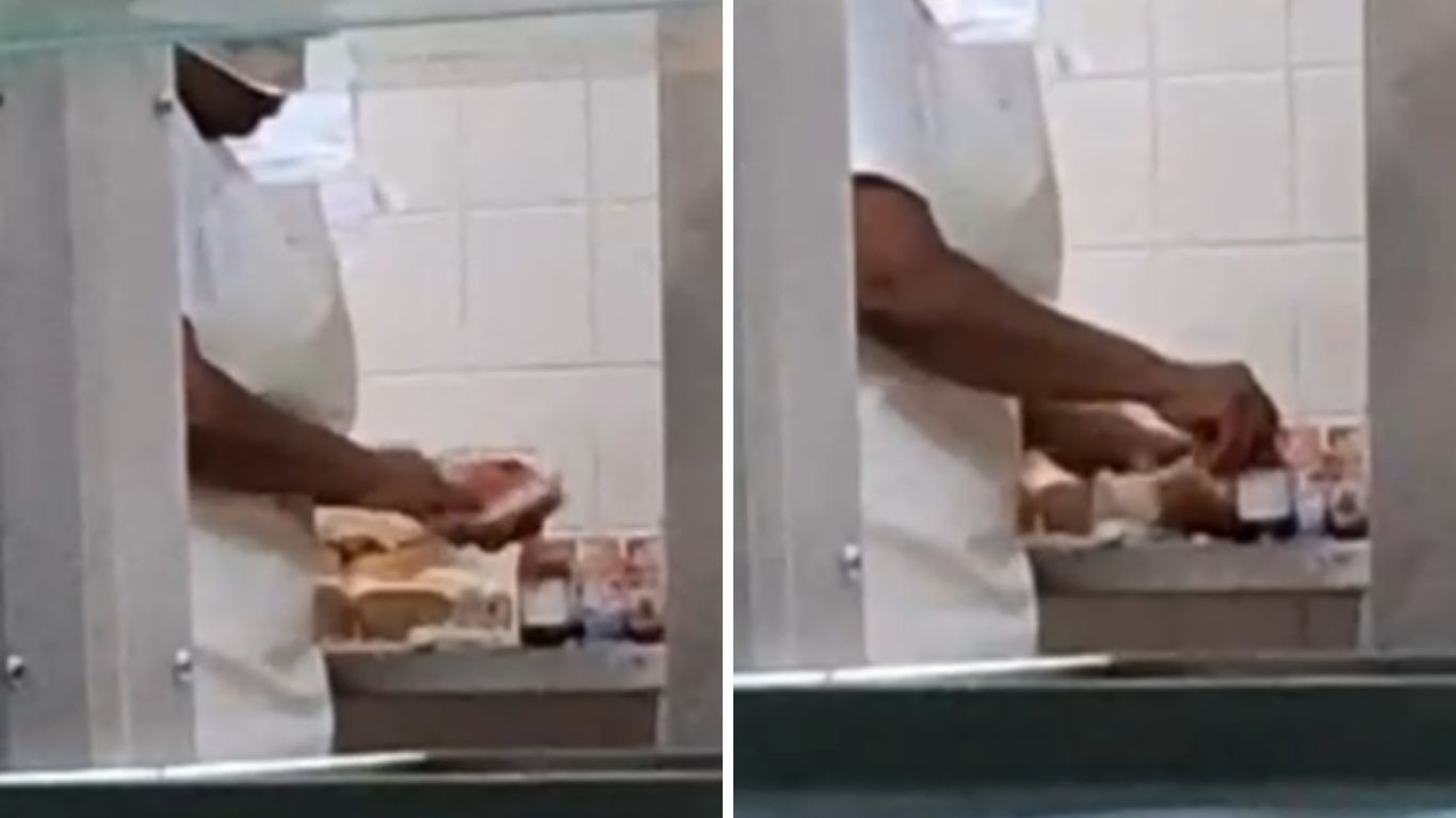 VÍDEO: Funcionária é flagrada passando geleia no pão com os dedos dentro de hospital no interior de SP
