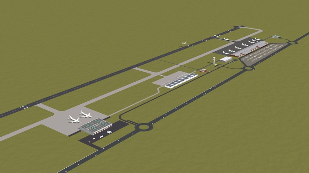 Projeto do aeroporto internacional em Olímpia (SP) — Foto: Prefeitura de Olímpia/Divulgação