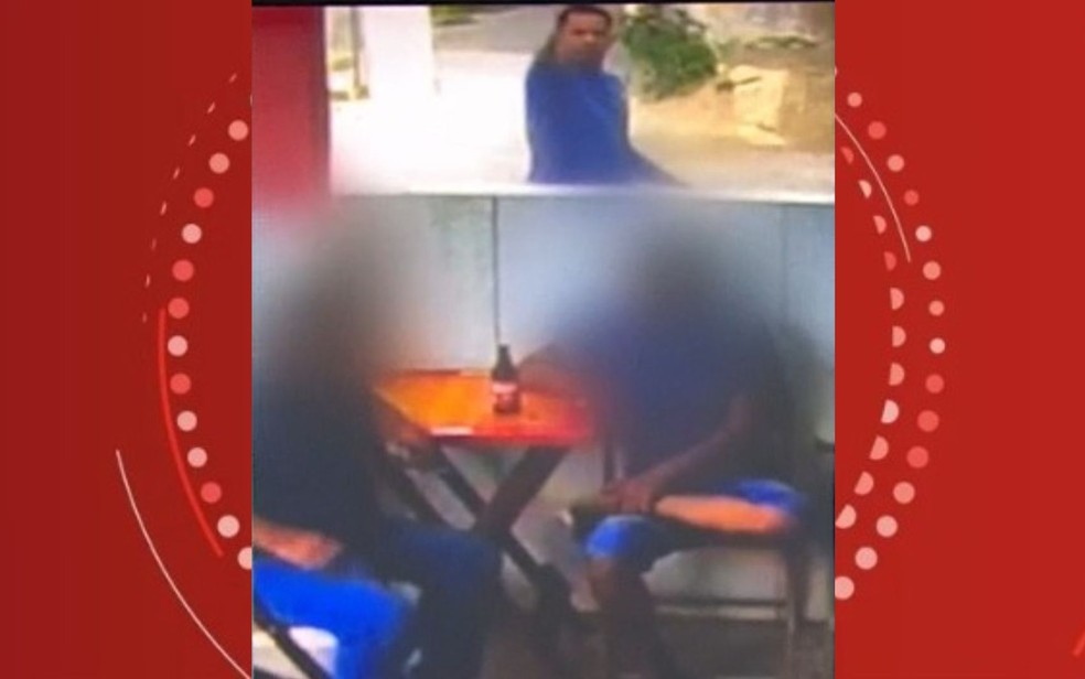Câmera mostra momento que homem chega em bar e atira várias vezes dentro do estabelecimento — Foto: Reprodução/Redes Sociais