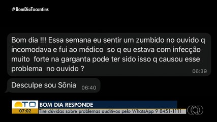Telespectadores tiram dúvidas sobre problemas auditivos no BDR