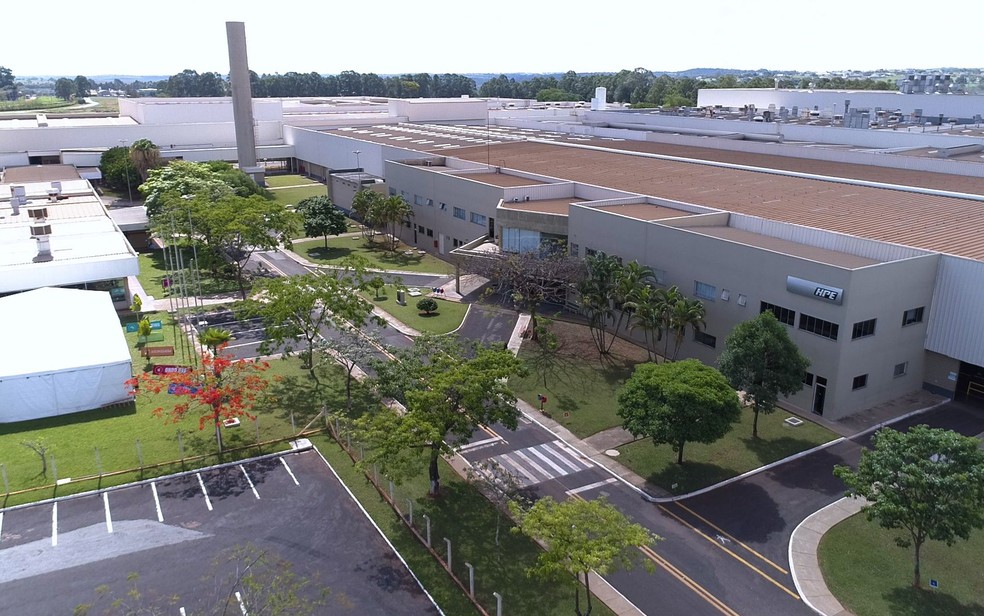 Fábrica da Mitsubishi, em Catalão — Foto: Divulgação/HPE Automotores