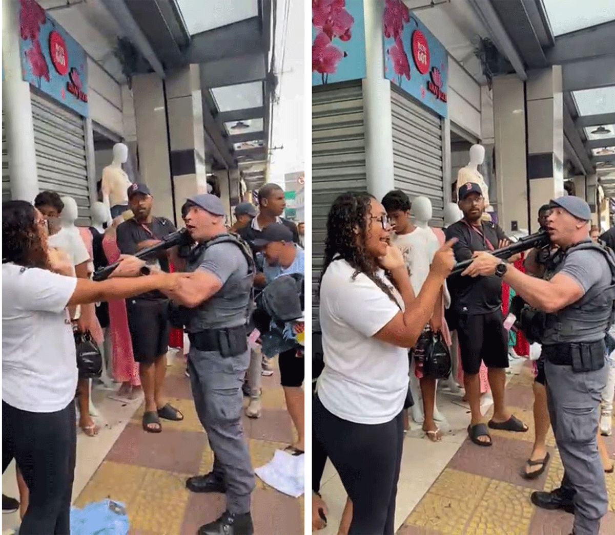 Vídeo: GCM e PM agridem e apontam armas para mulheres ambulantes no Brás, Centro de SP