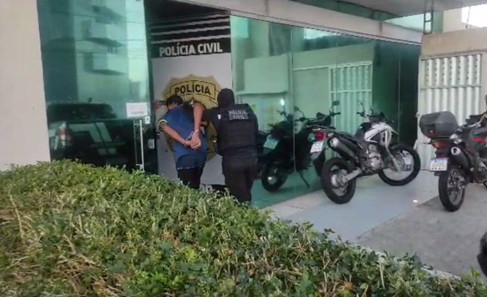 Suspeito preso nesta terça-feira (11) em Natal  — Foto: Reprodução