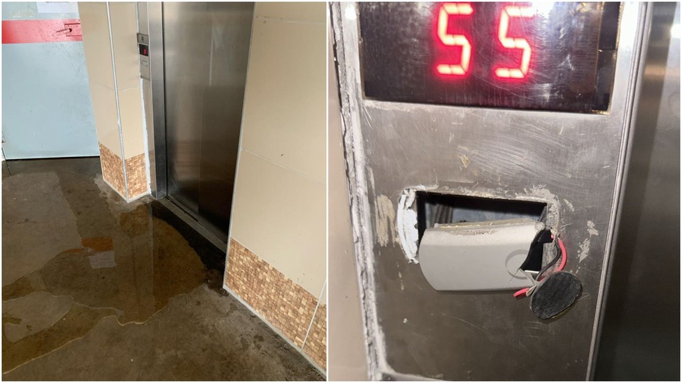 Problemas nos elevadores são reclamações constantes no Edifício Vera Cavalcante Linhares, em Fortaleza — Foto: Arquivo Pessoal