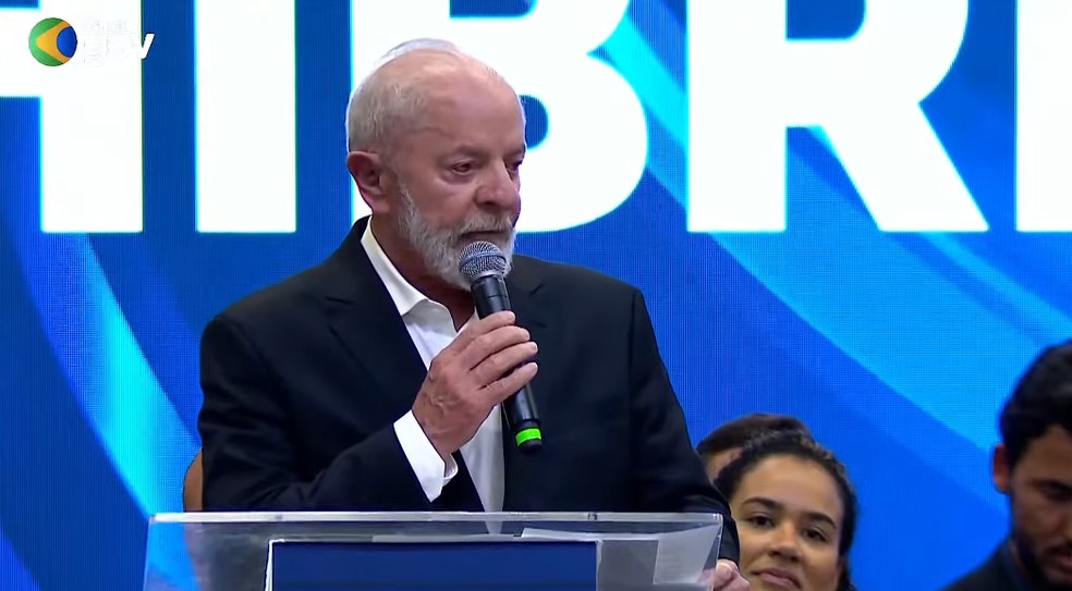 Presidente Lula participa de evento em Betim, Minas Gerais. — Foto: Reprodução/CanalGov