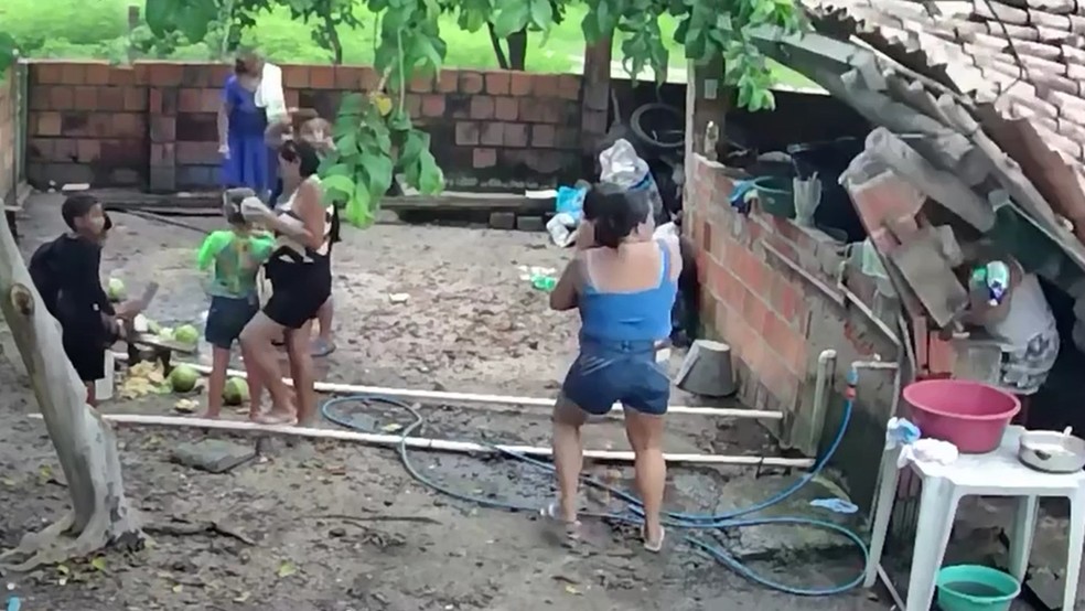 Família fazia confraternização quando acidente ocorreu. — Foto: Imagens cedidas por Wanderson Lima