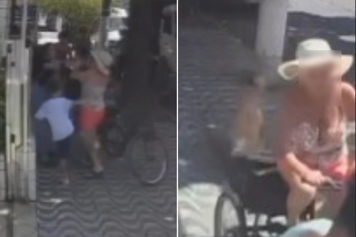 Mãe e filho são agredidos por idosa e atacados por cachorro no litoral de SP; VÍDEO