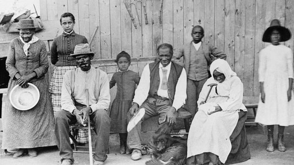 Harriet Tubman (no canto esquerdo da fotografia) se tornou um símbolo do abolicionismo. — Foto: Getty Images via BBC