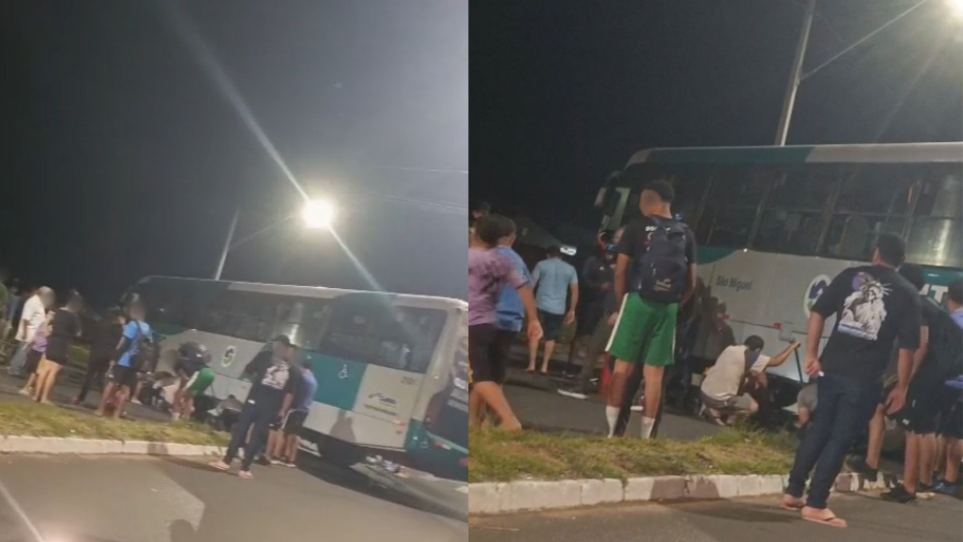 Motociclista é socorrida após parar embaixo de ônibus em acidente no bairro Morumbi