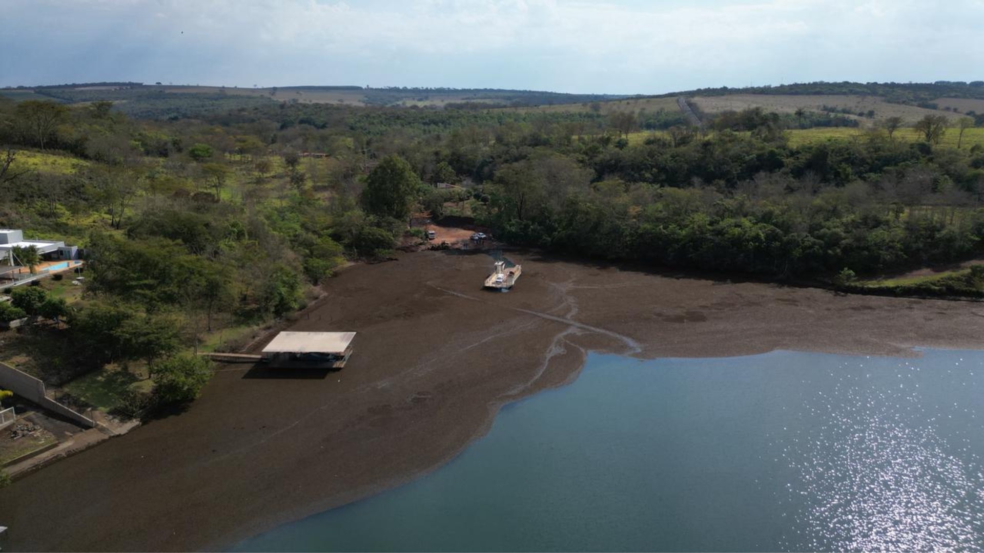 VÍDEO: Planta aquática forma ‘tapete marrom’ no Rio Araguari e mobiliza força-tarefa em MG