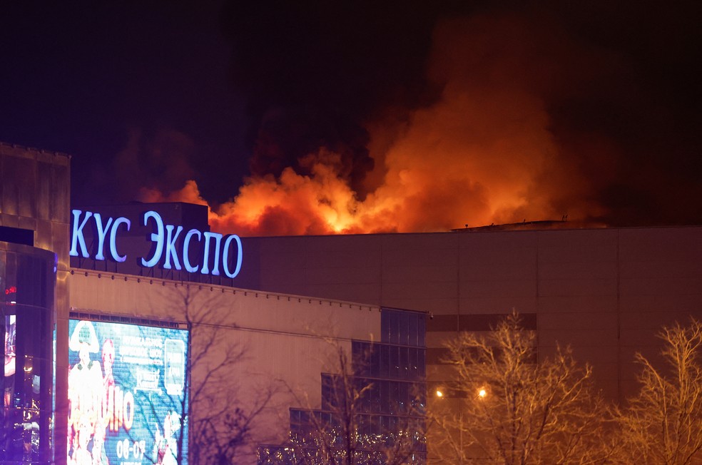 Ataque armado em Moscou — Foto: Maxim Shemetov/Reuters