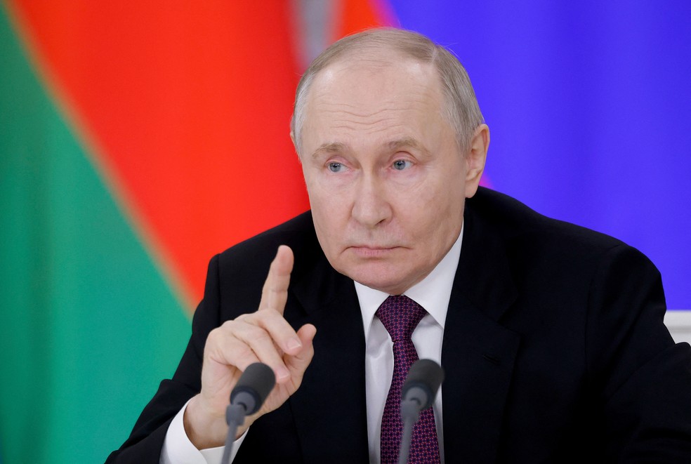 Putin disse que apoia ideia de um cessar-fogo com a Ucrânia, mas quer discutir condições — Foto: Maxim Shemetov/Reuters