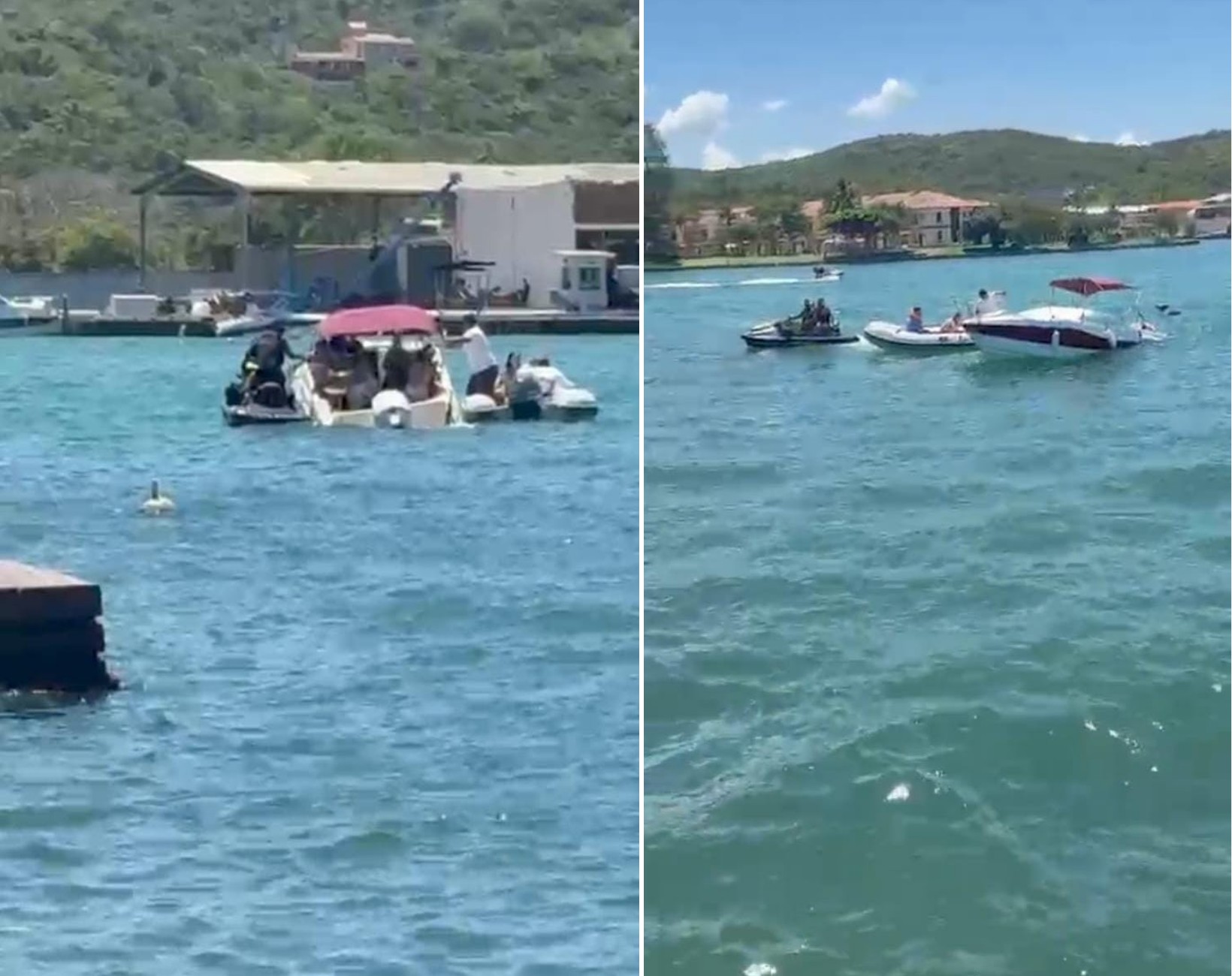 Lancha afunda no Canal do Itajuru, em Cabo Frio, mas passageiros são resgatados